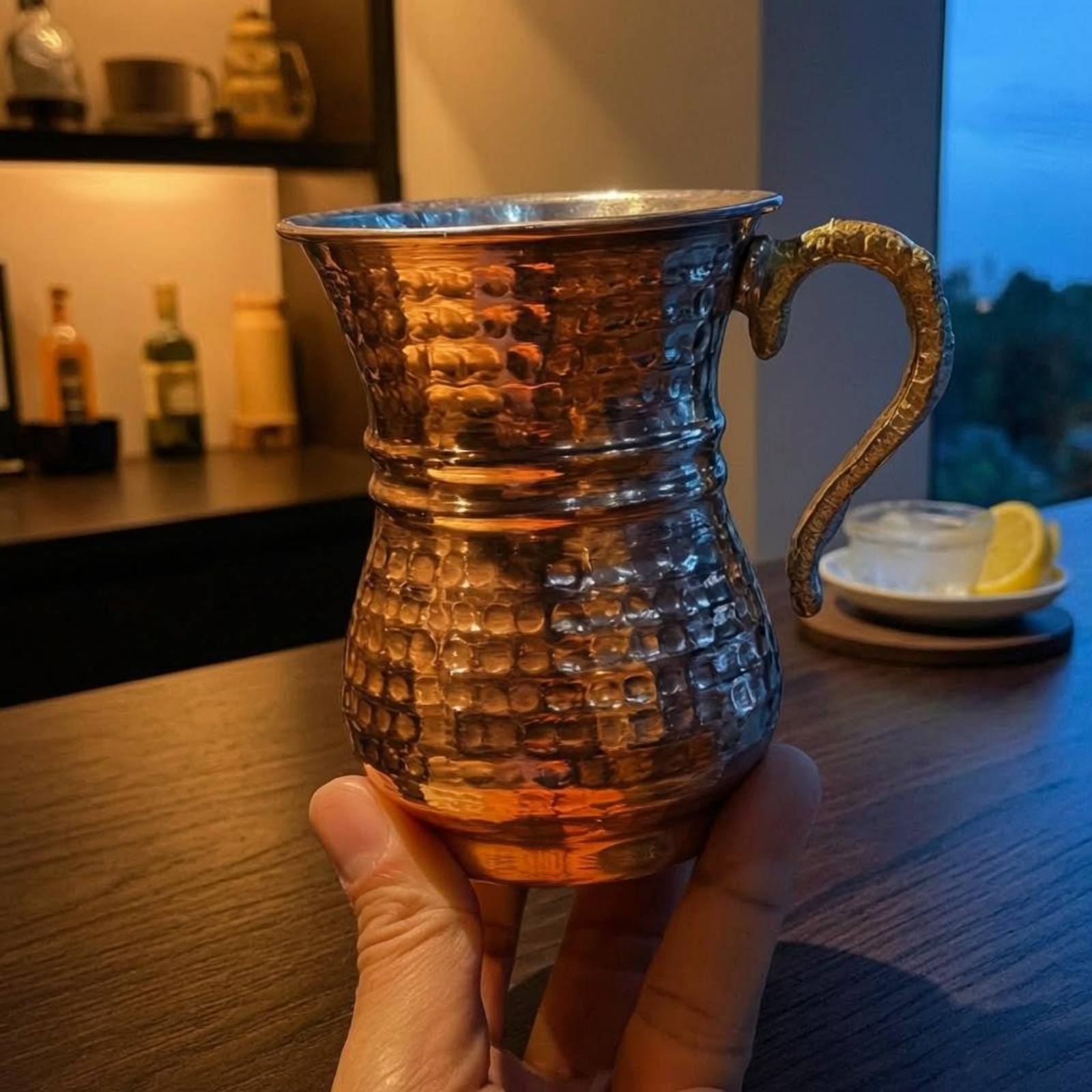 Metal Cup with Handle Flared R - Mule Copper Mug reseña y precio