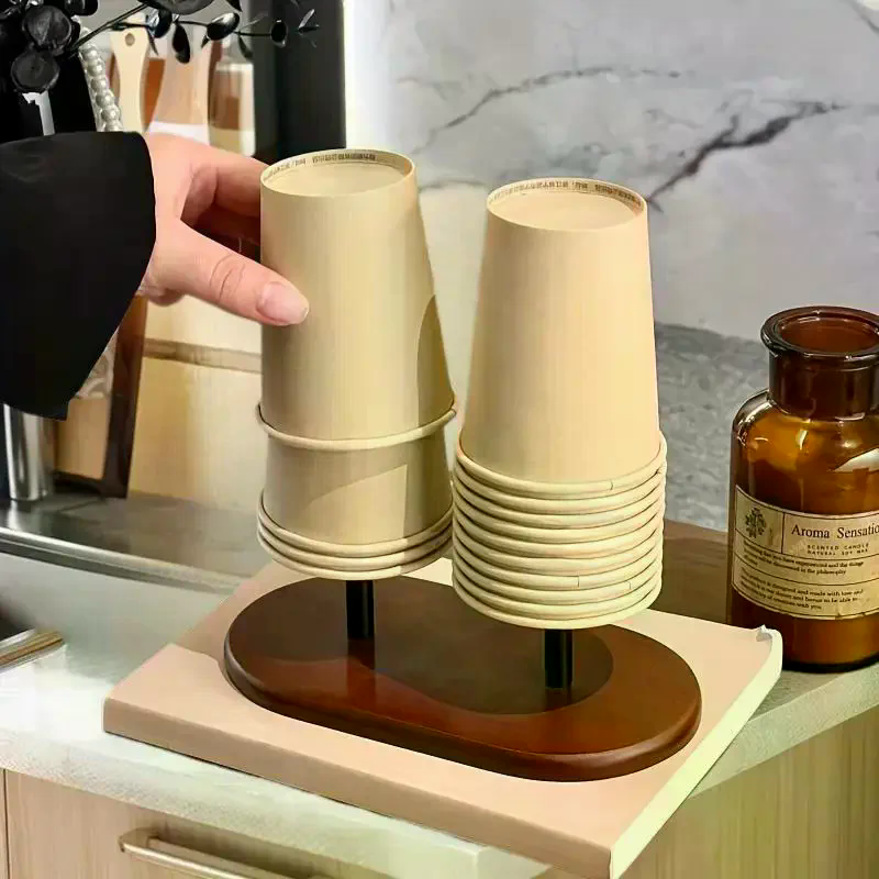 Paper Cup Storage Holder Woode - Home Bar Supplies reseña y precio