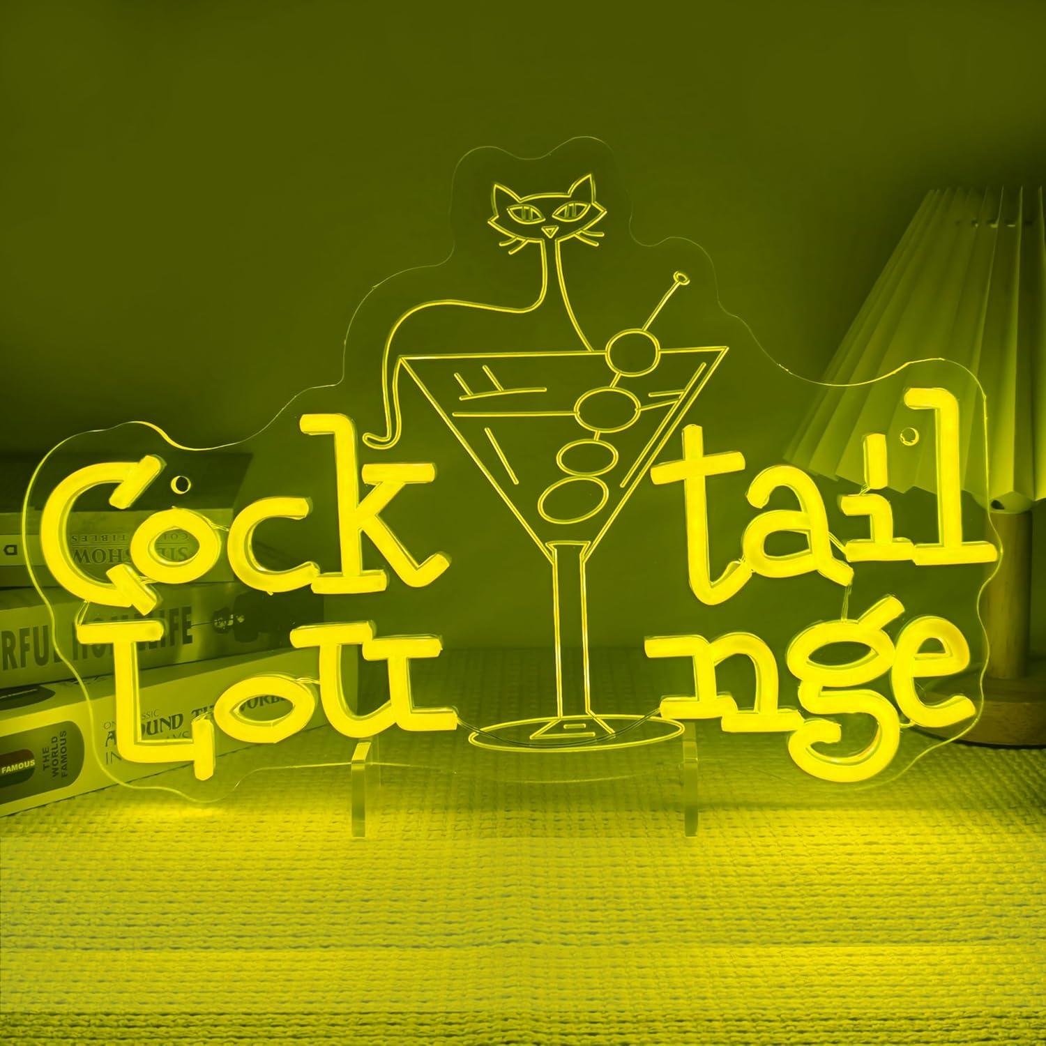 Cocktail Lounge Neon Sign Dimm - Home Bar Signs reseña y precio