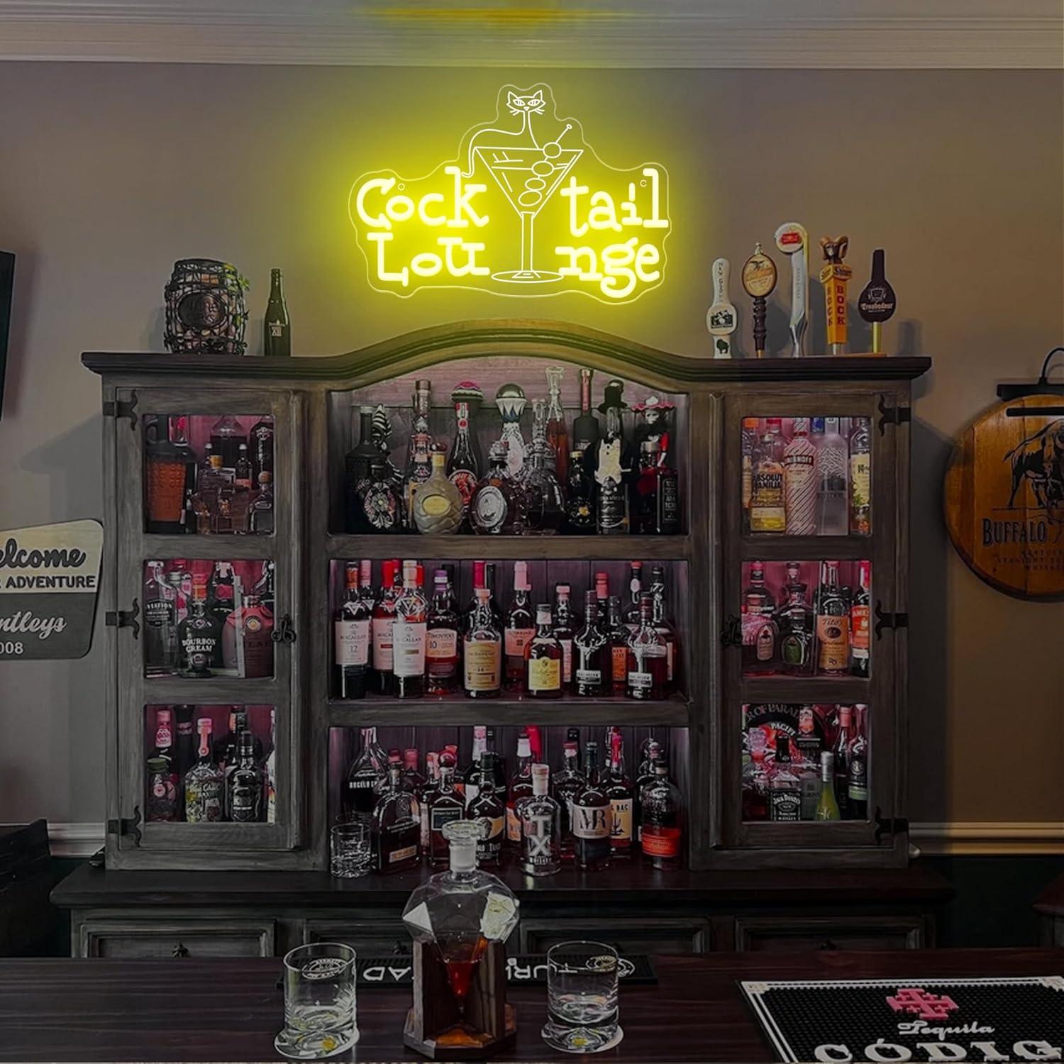 Cocktail Lounge Neon Sign Dimm - Home Bar Signs reseña y precio